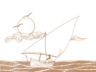 Sail boat illustration