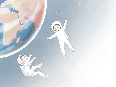 Children Book - Space illustration