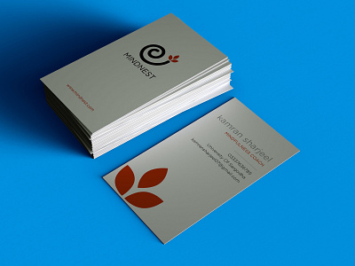 Meditation Business Card business card kamran kamransharjeel meditation meditation business card mindfulness mindnest sharjeel visiting card