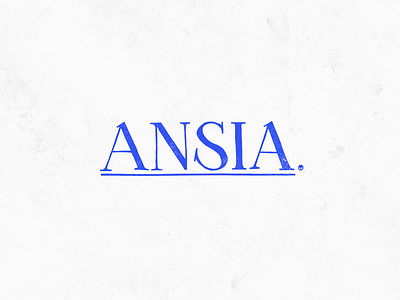 Ansia. calligraphy hand lettering minimal scratchy shade texture vintage