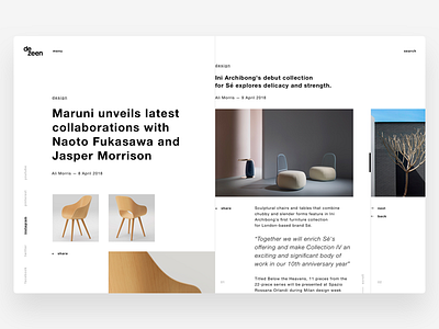 News Page architecture design editorial minimal news product restyle ui ux web design