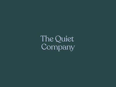 The Quiet Company – Logo brand branding color design green identity lavender lilac logo meditation mindfulness ui wellness wordmark