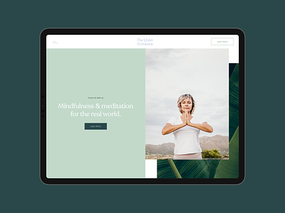 The Quiet Company – Website courses desktop health homepage meditation mindfulness training ui ux website wellness