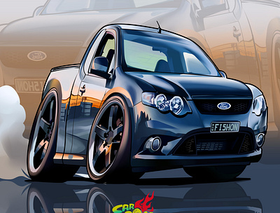 Ford Falcon XR6 Turbo animation branding car cartoon cartooncar character charactercar graphic design illustration logo motion graphics