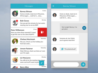 Instant Messenger #013 app dailyui design digital flat material messenger minimal mobile ui ux