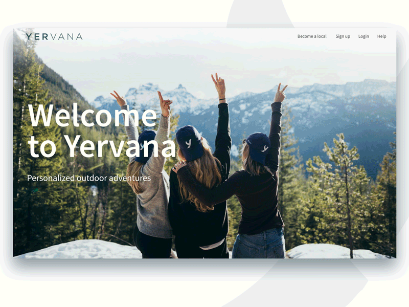 Find your adventure banner design digital gif homepage motion ui ux web website