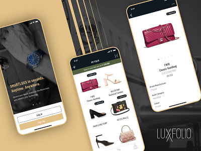 Blockchain iOS App Design: LUXXFOLIO