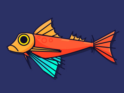 Red Gurnard #gillustrations adobe fish gillustrations illustration illustrator sea