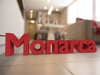 Monarca 3d blender composition typo