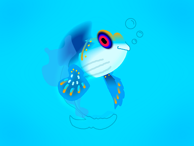 Mandarin Fish #gillustrations bubbles fish gillustrations illustrator sea