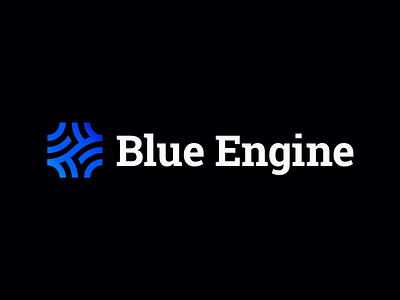 Blue Engine: Logo and Landing Page brand brand identity branding identity landing page line art logo logo process mark process symbol website