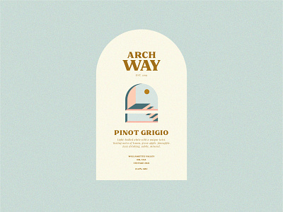 Archway Wines: Label Concepts arch architecture architecture icon archway branding dune dune themed label label design logo pinot grigio product design wine wine brand wine label winery