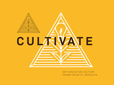 Cultivate Logo Option art clean culture education gold icon line art logo modern simple yellow