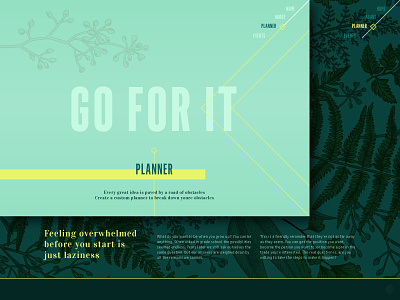 Botanically Themed Site interactive mood board pattern plants ui ux website idea