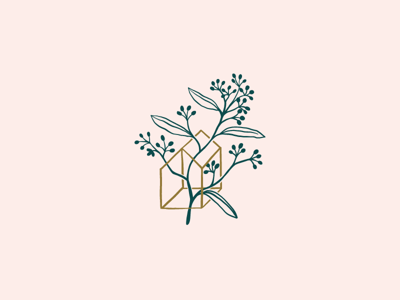 Growth geometry organic silhouette minimal home illustration plant botany