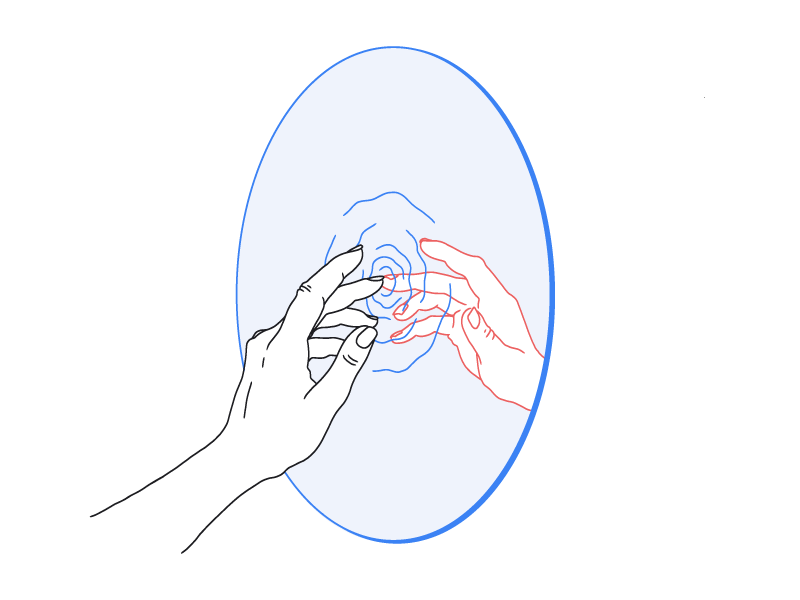 Blog Post Illustration minimal art hand mirror blog graphic line art illustration art illustration blog