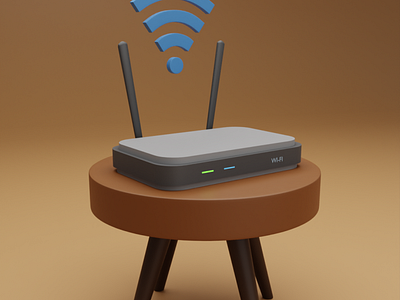 wifi router created in blender 3d... 3d 3d design blender lowpoly