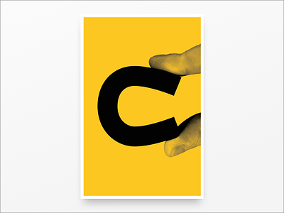 C compress crush poster typogaphy