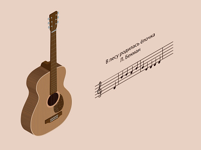Isometric guitar design illustration illustration of guitar isometric isometric guitar isometric style logo
