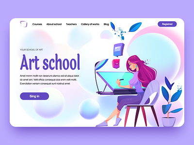Art school branding design designs dribbble figma illustration illustrator photoshop typography ui ux vector web webdesign website