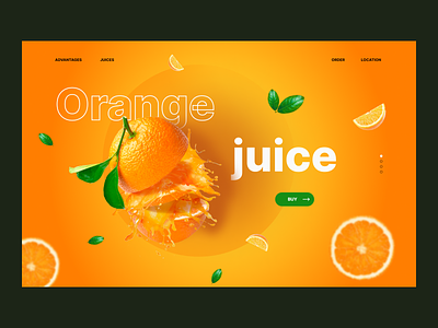Home page - Orange juice branding design designs dribbble figma illustration photoshop typography ui ux web webdesign
