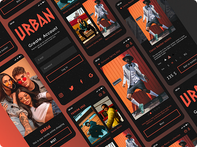 Mobile Add - Urban Fashion app branding design dribbble fashion figma logo minimal mobile people stylish typography ui urban ux web webdesign додаток