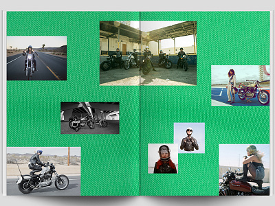 Biker Galz biker biker gang girls green layout magazine motorcycle zine