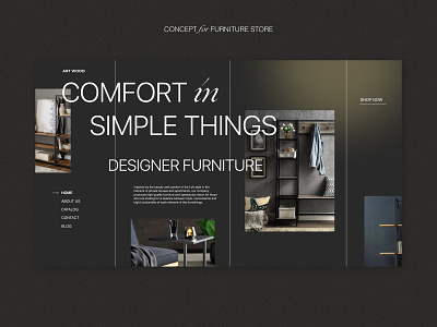 Design Concept for Furniture Store landing page ui ux web design