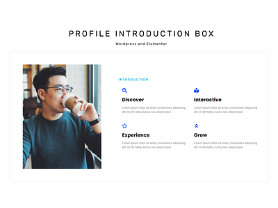 Profile Introduction with Elementor