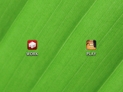 Desktop - work or play? desktop green icons plant play work