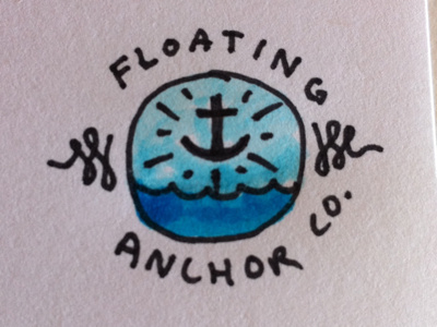 Floating Anchor co. anchor fictitious logo ocean sketch