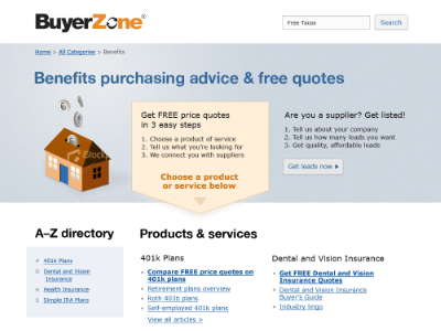 Buyer Zone - Benefits category blue buyerzone house orange