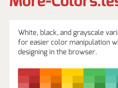 More-Colors.Less code github lesscss more colors