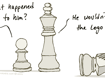 Knight down, knight down! chess designpro dps46 illustration professionalism