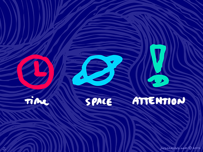 Time, space, and attention attention bright illustration saturation space time
