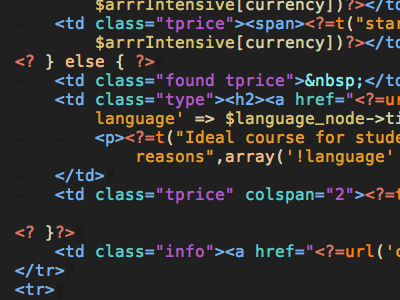 Coda seestyles, colorful syntax black blue coda code drupal green markup orange purple rainbow red seestyle theme tropical yellow