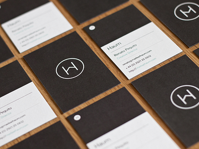 Haum Business Cards branding business card cardiff design haum heavy identity print stationery triplex