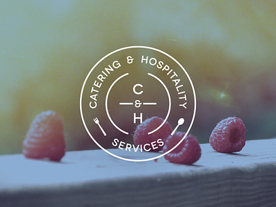 Catering & Hospitality brand branding cardiff circle food fork haum logo spoon wales