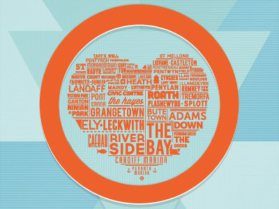 Cardiff in a spot cardiff illustration typography wip