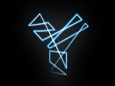 Logo lightpainting dark light logo music neon