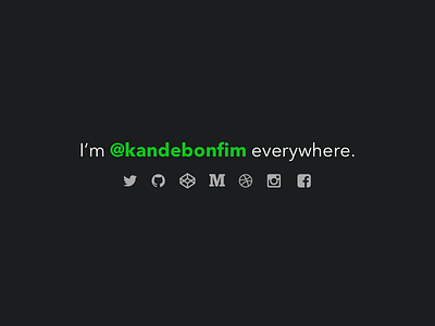 I'm @kandebonfim everywhere media portfolio social