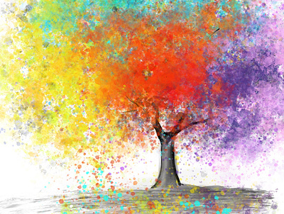 A Tree drawing graphic design illustration procreate watercolor