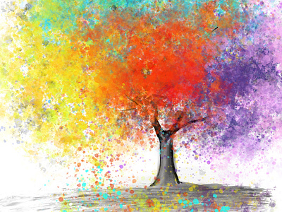A Tree drawing graphic design illustration procreate watercolor