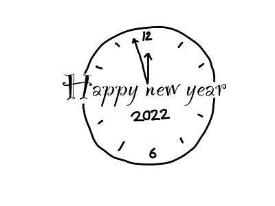 The New Year Clock! clock design drawing illustration new year procreate