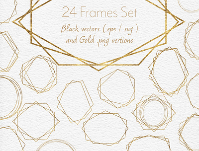 Gold geometric frames svg Geometric gold frame clipart Сrystal branding design digital frame frame clipart frames svg geometric frame clipart gold frames svg graphic design logo vector