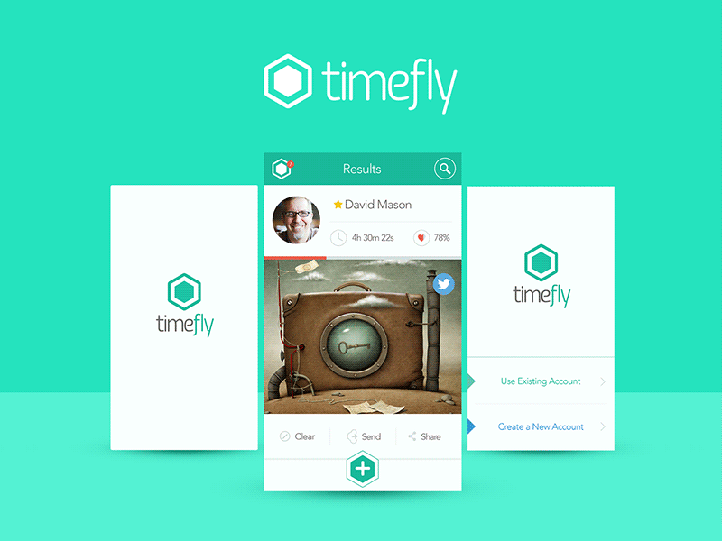 Timefly App android app design games ios logo ui