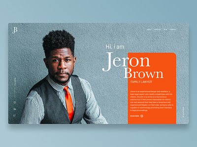 Jeron Brown UI landing layer personal brand personal web ui ux webdesign