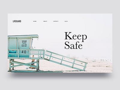 Lifeguard UI Design california clean layout minimal ui ux webdesign