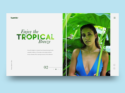 Tropical Ui Concept clean fashion ui ux webdesign