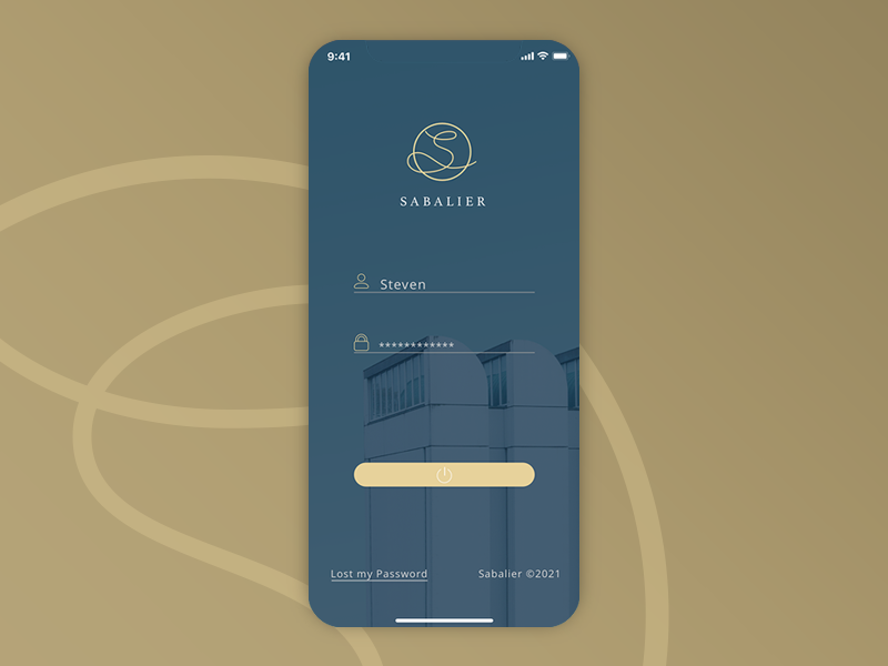 Sabalier Login UI ui ux webdesign clean 3d login iphonex